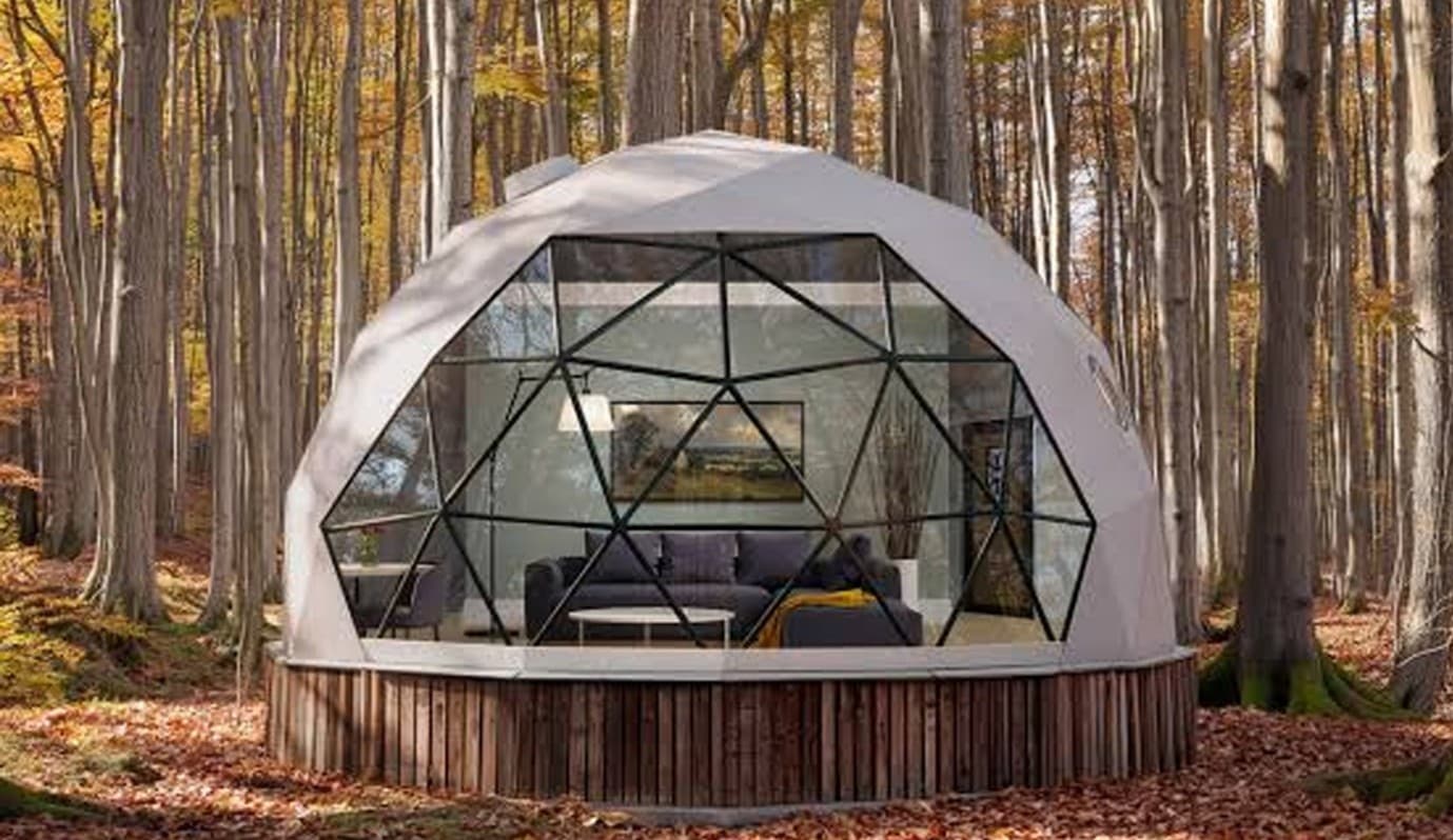 Geodesic dome for resort