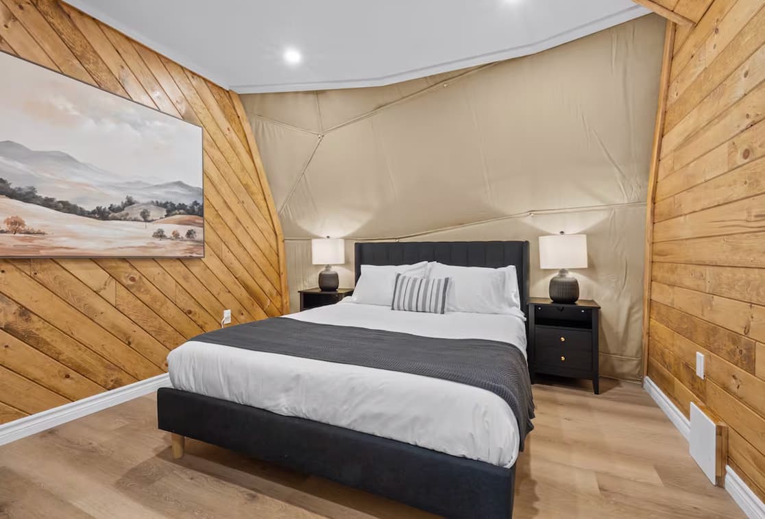 Bedroom interior inside a Luna dome