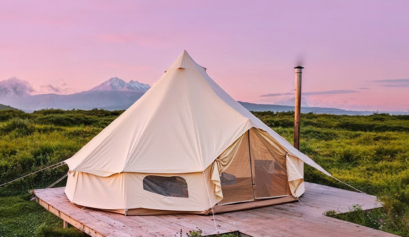 Glamping safari tents